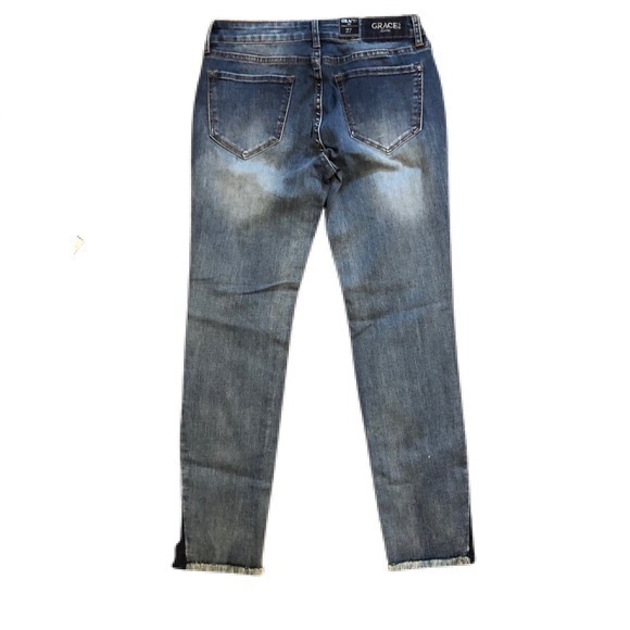 NWT Grace Jeans Classic 2 Tones Washu Mid Rise Skinny Jean - Picture 8 of 13
